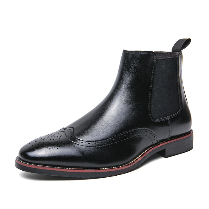 Fashionable men's Chelsea boots, pointed