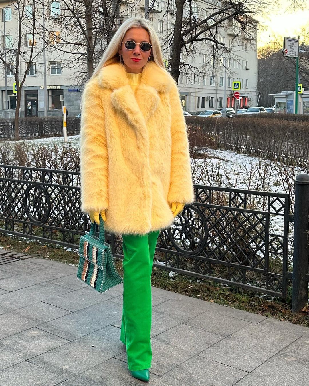 Mid-Length Faux Fur Jacket for Women