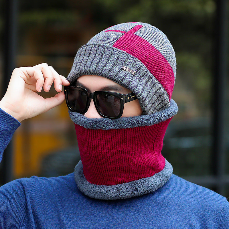 Men's Knit Beanie and Scarf Set, Lined, Warm