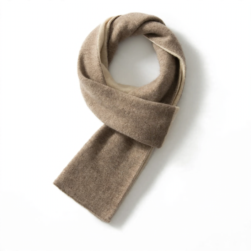 Short cashmere scarf with drawstring