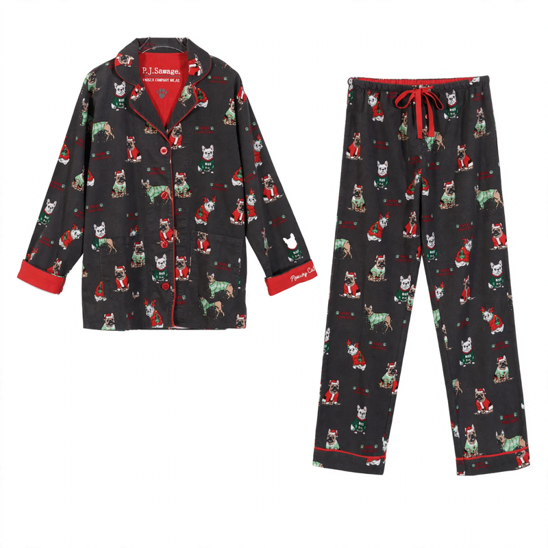 Women's pajamas, cotton, brushed on both sides, versatile