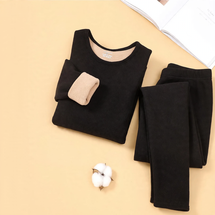 Men's Thermal Underwear Set, lined, Stand-up collar