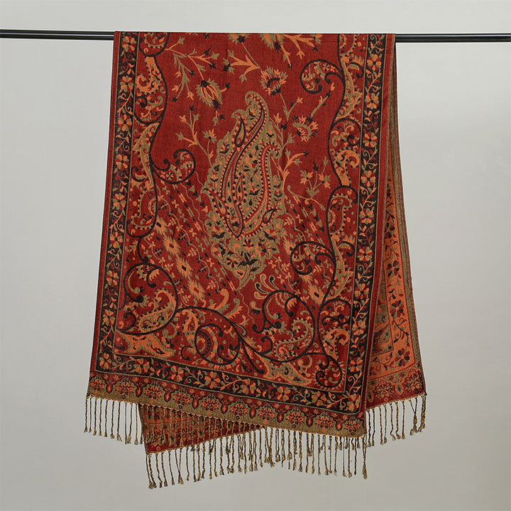 Elegant Stole with Jacquard Pattern