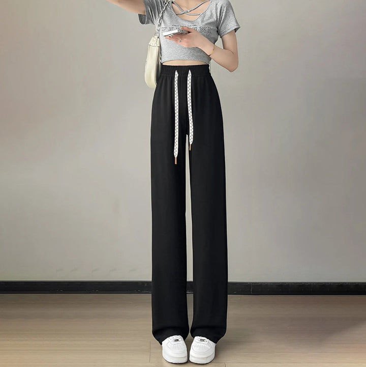 Kord-wide trousers with high waistband
