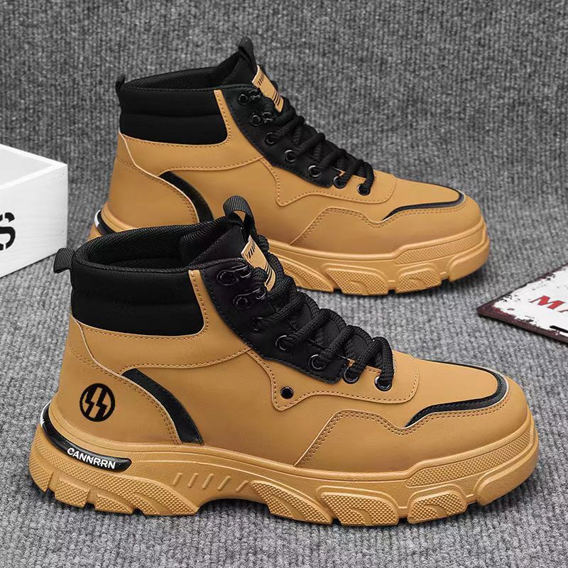 Men's boots with warm lining, slipping resistant