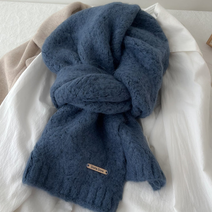 Alpaca wool blended fabric scarf, 160 cm