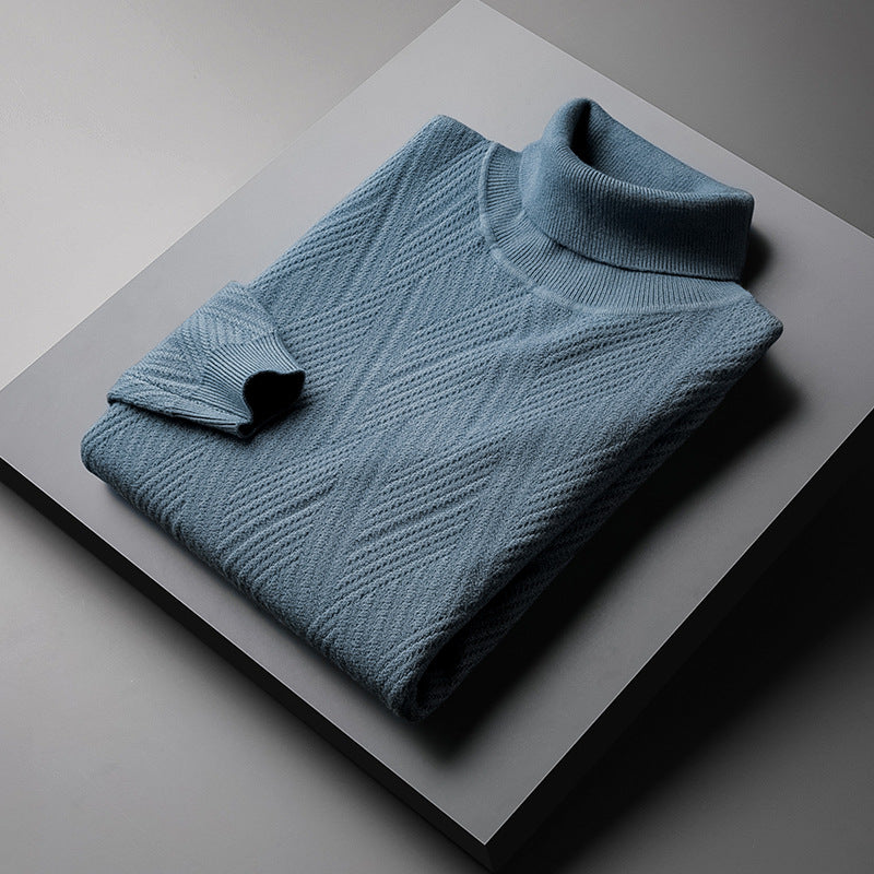Men's turtleneck sweater, lined, warm