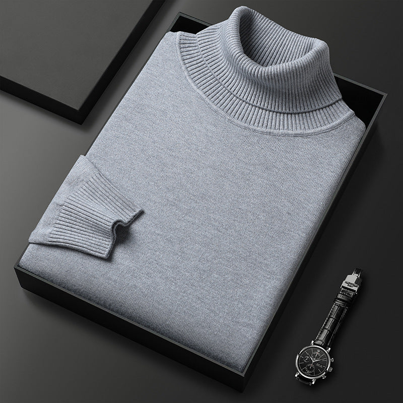 Warmer men’s turtleneck sweater, knitted
