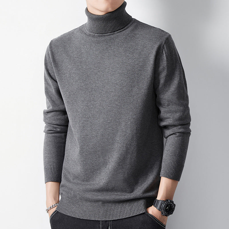 Men's sweater with turtleneck, lined