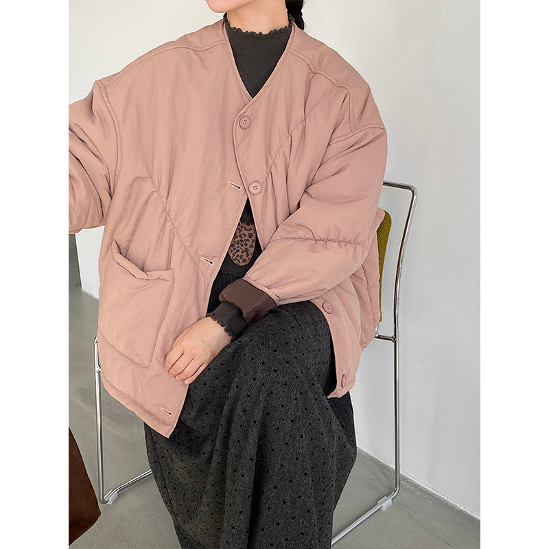 Women's quilted jacket in retro workwear style