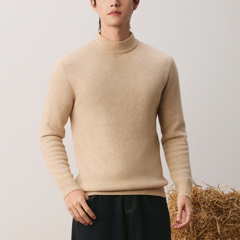 Men's turtleneck sweater made of wool, lined