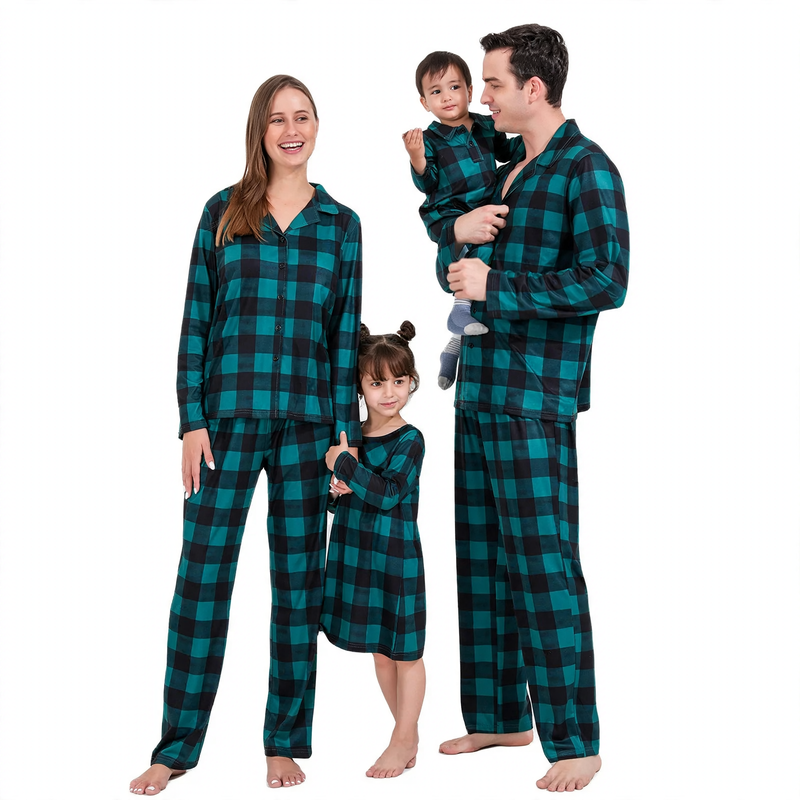 Christmas Family Pajama Set with Print Designs