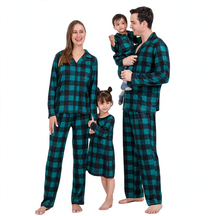 Christmas Family Pajama Set with Print Designs