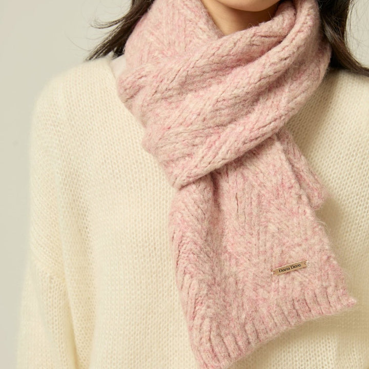 Thick alpaca wool scarf for winter