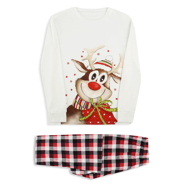 Family Pajama Set with Reindeer Design