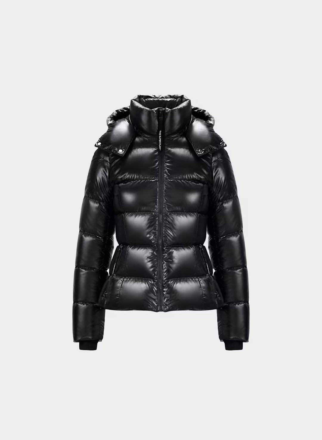 Women’s down jacket with hood and white goose down filling
