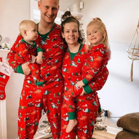 Family Pajama Set, Christmas Motif, Long Sleeve