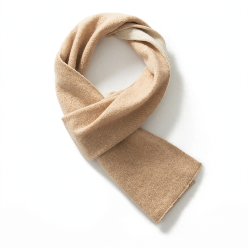 Short cashmere scarf with drawstring