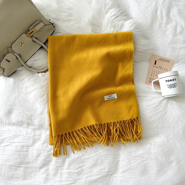 Solid color scarf made of cashmere imitation, 190x70cm