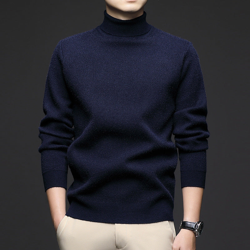 Men's turtleneck sweater, knitted, warm, for winter
