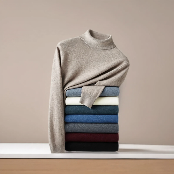 Men's turtleneck sweater made of 100% merino wool