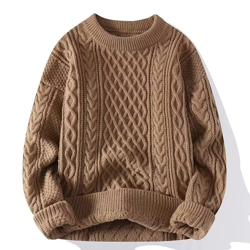 Unisex knitted sweater, lined, various collar shapes
