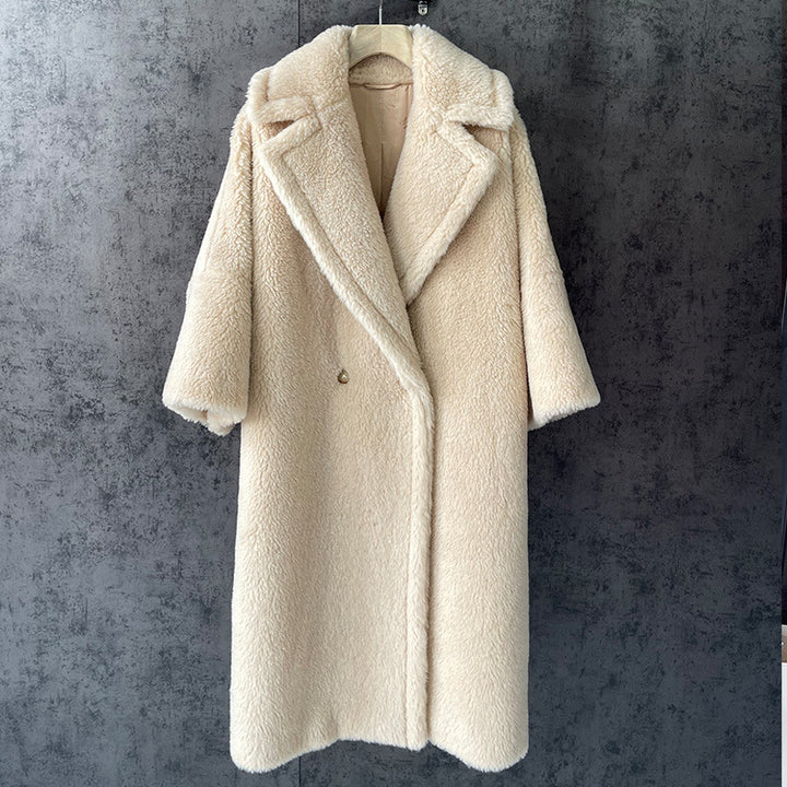 Teddy coat made of alpaca wool blend