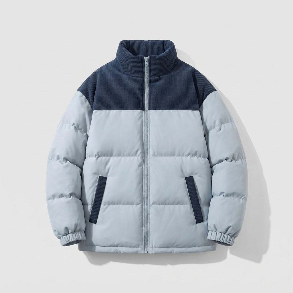 Ladies Fashion Down Jacket with High Collar Mune Fashion