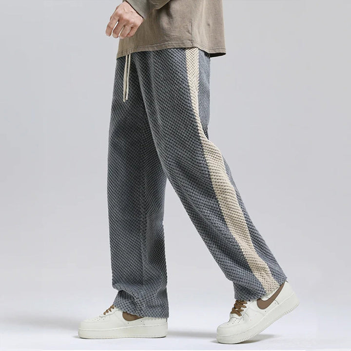 Cord Jogging pants with waffle pattern
