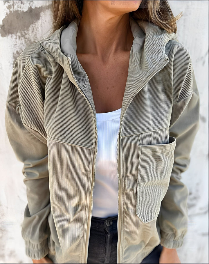 Mune Fashion | Comfortable Women's Cord Jacket with Hood