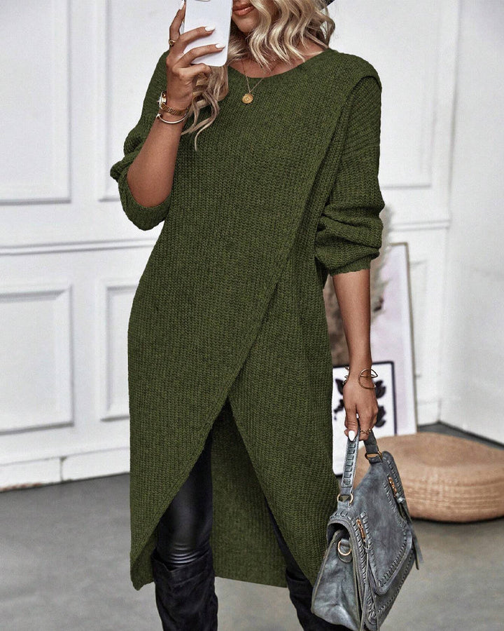 Mune | Sweater dress with irregular hem