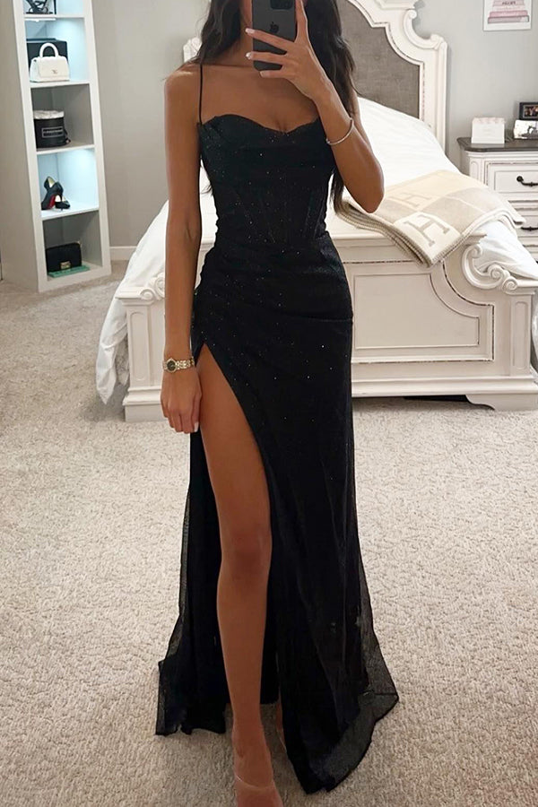 Mune | Maxi dress with sequins and corset