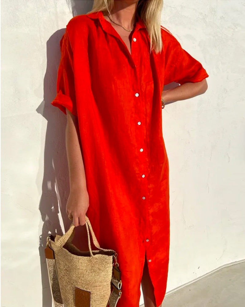 Cotton Shirt Dress