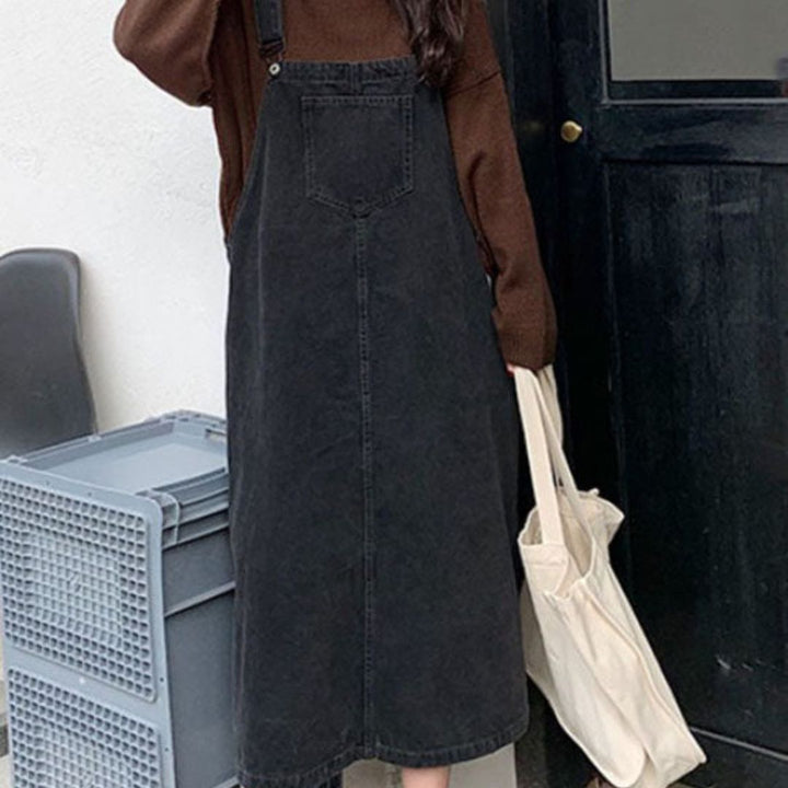 Mune | Casual Denim Strap Dress With Front Pocket