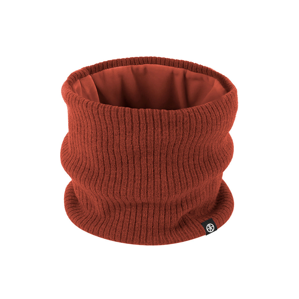 Knitted tubular scarf, lined