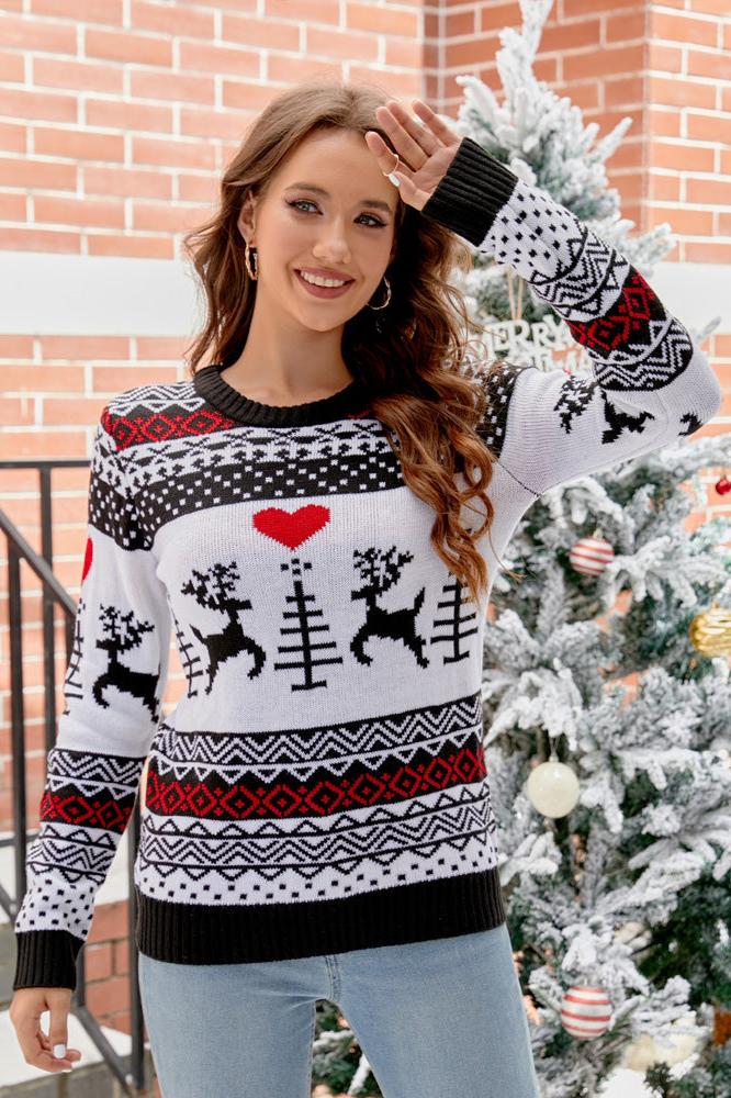 Mune | Christmas Bear & Antlers Knit Sweater