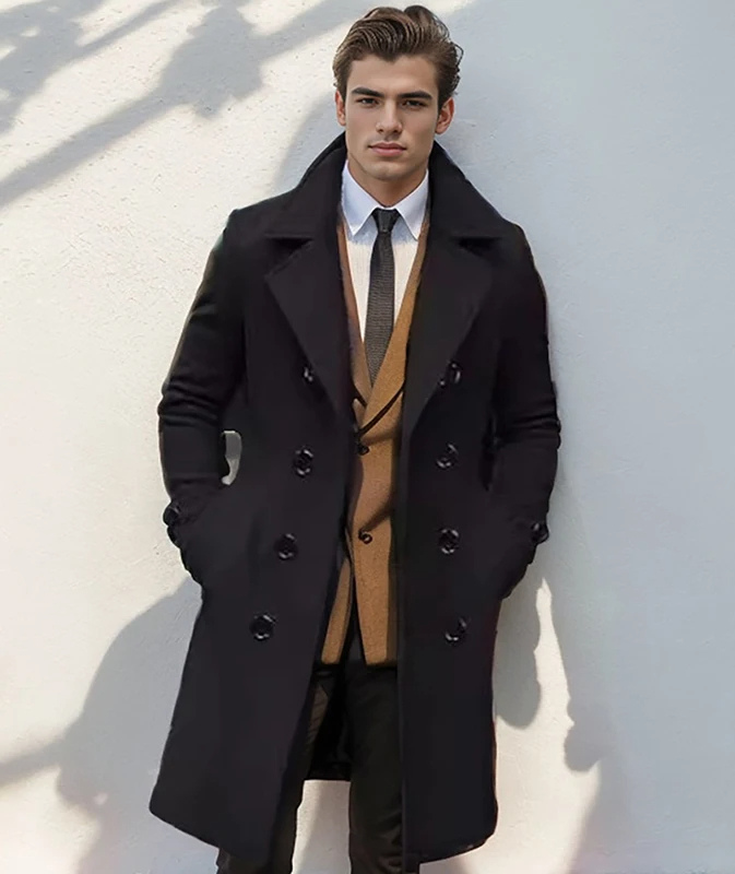Mune | Elegant Men's Double-Breasted Coat