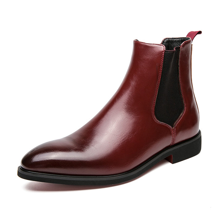 Fashionable men's Chelsea boots, pointed