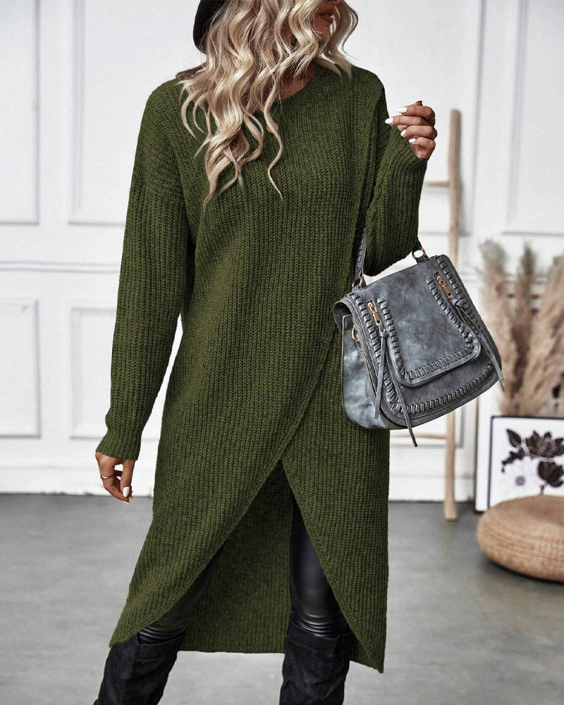 Mune | Sweater dress with irregular hem