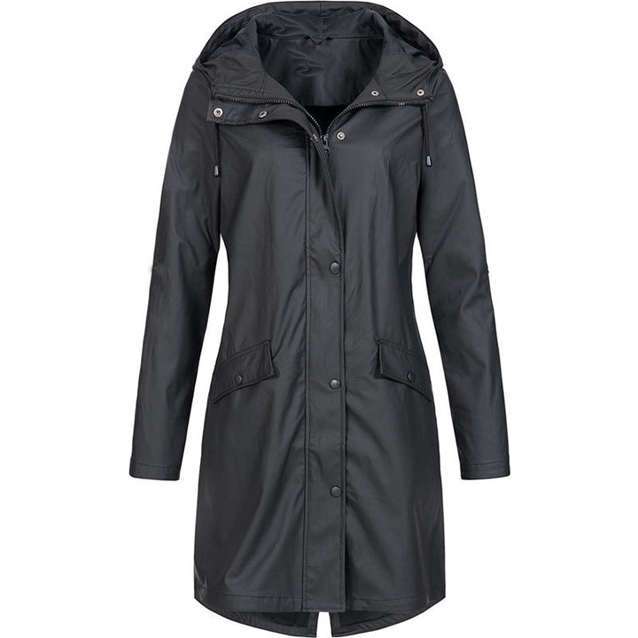 Mune | Women's raincoat with hood & adjustable waistband, waterproof