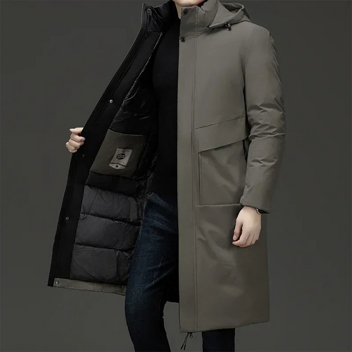 Mune | Men's Longline Parka with Hood and Insulated Lining