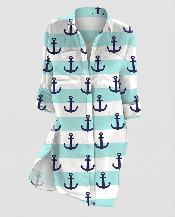 Long women's beach blouse