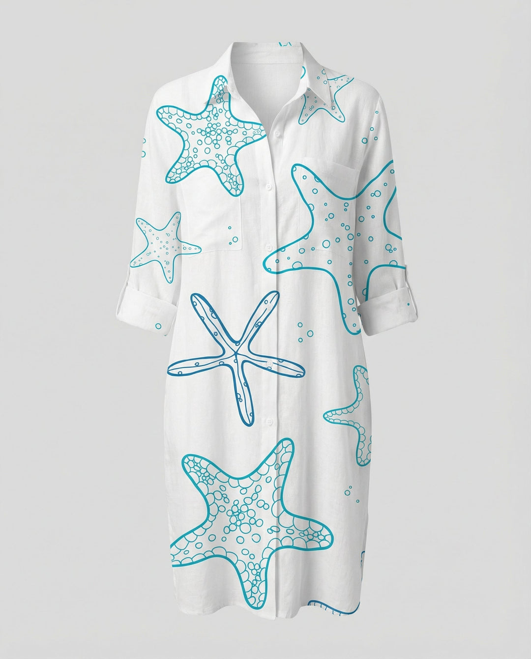 Long women's beach blouse