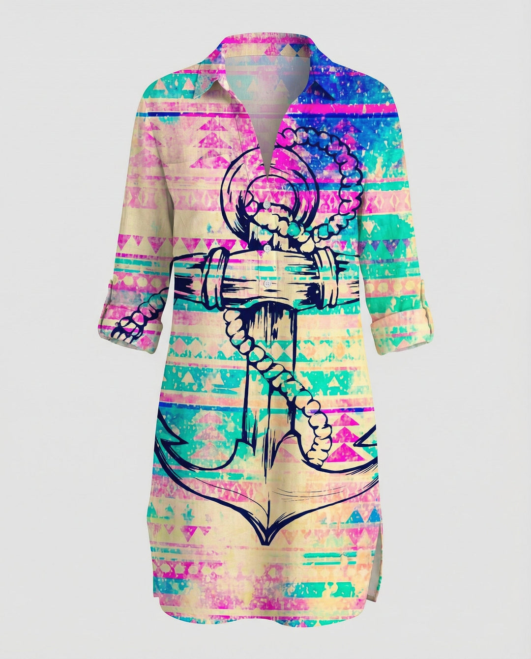 Long women's beach blouse