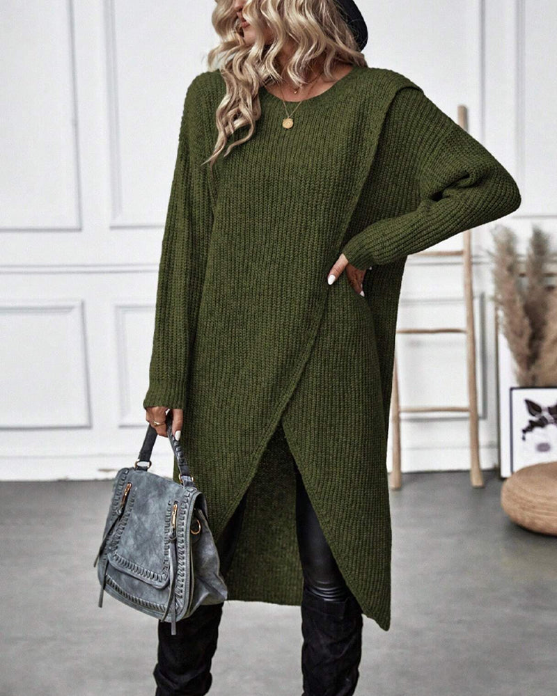 Mune | Sweater dress with irregular hem