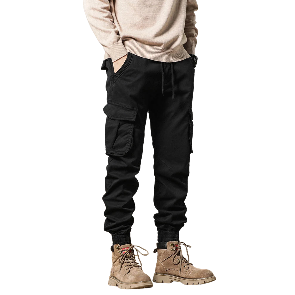 Mune | Winter Cargo Pants for Men with Fleece Lining - Slim Fit & Elastic Waistband