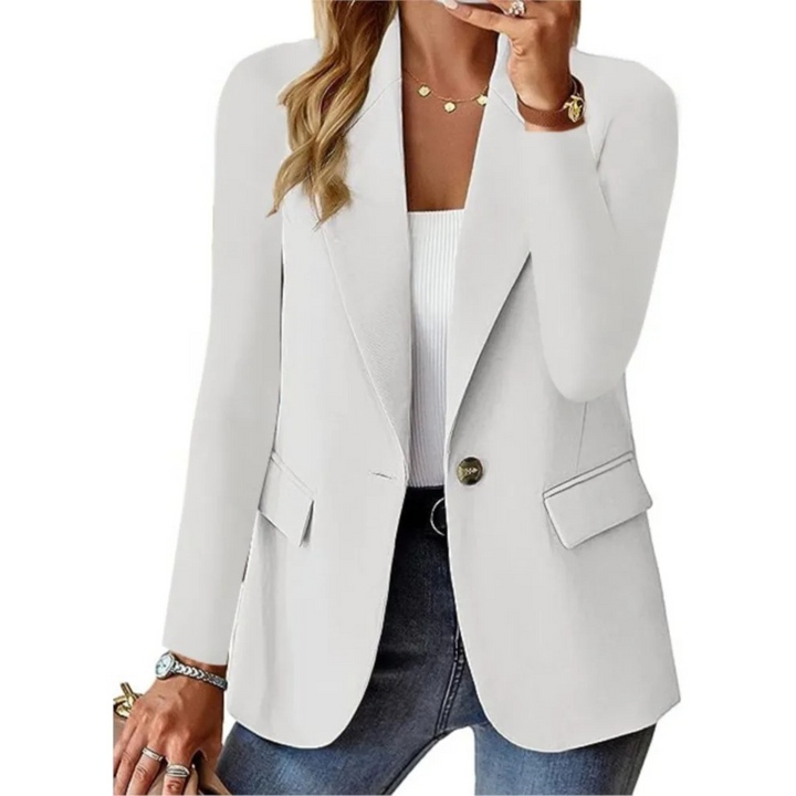 Casual women's blazer with long sleeves