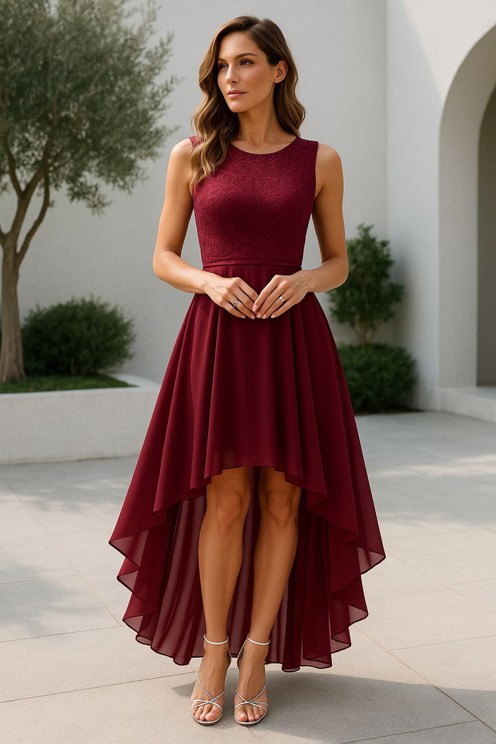Women Wedding Guest High Low Dress