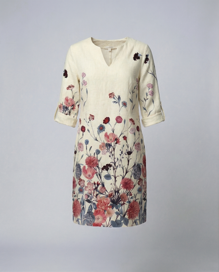 Elegant floral dress women's