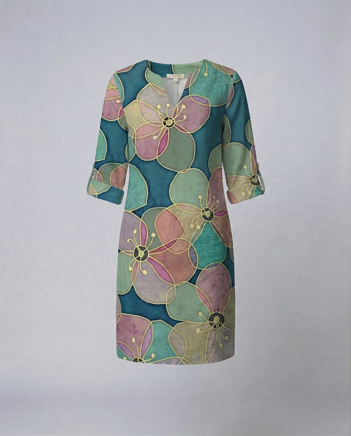 Elegant floral dress women's